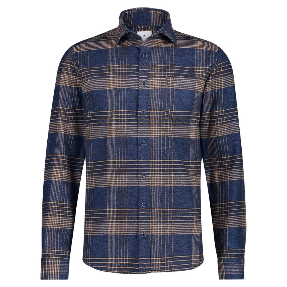 Checked Over Shirt in Brown