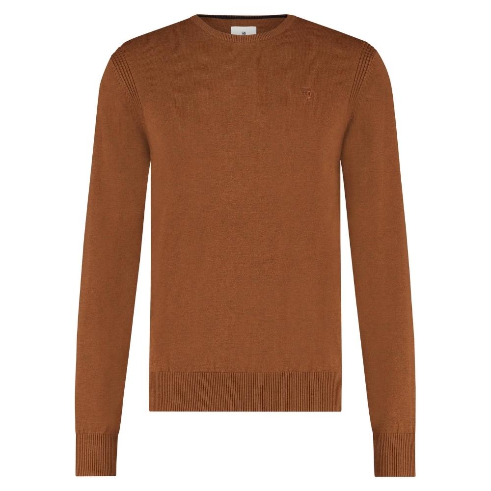 Cognac Knitted Pull Over Sweater in Tan