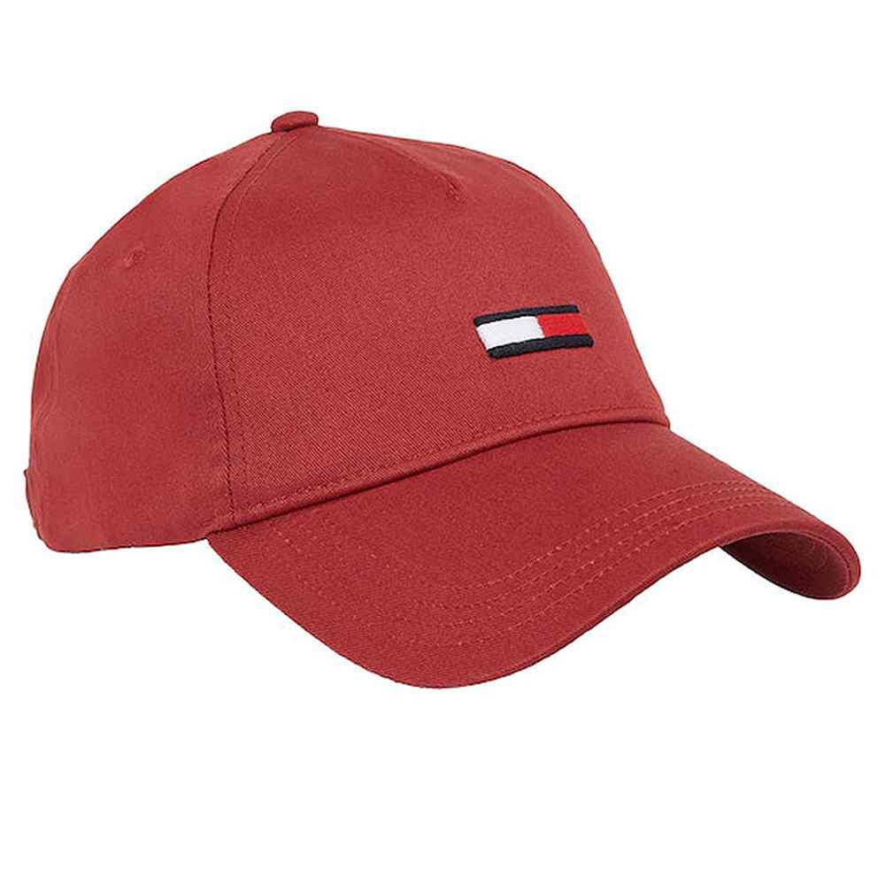 Elongated Flag Cap in Red