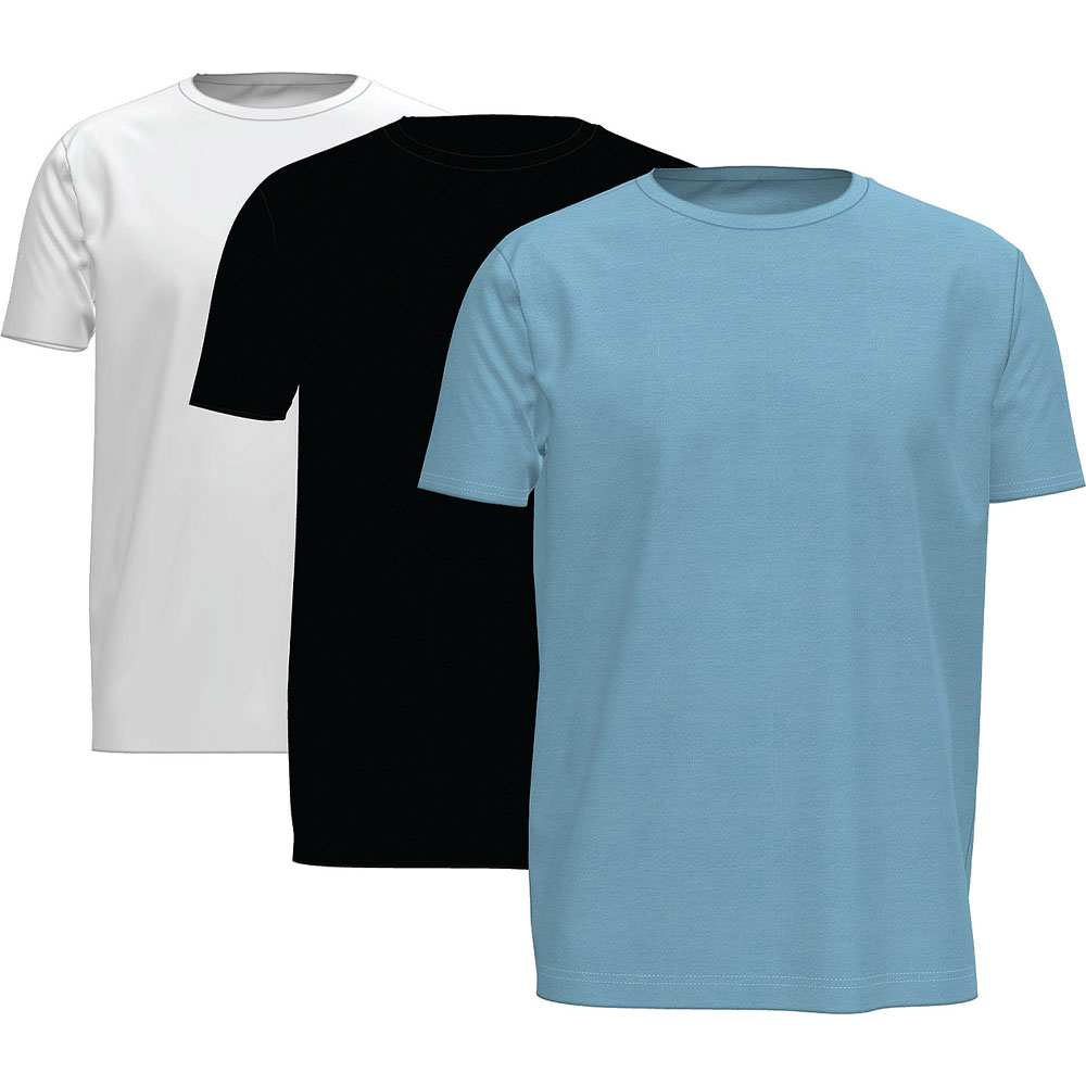 Cotton T-shirt 3 Pack in Black