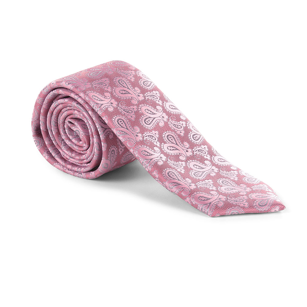 TIE AND POCKET SQUARE in Pink