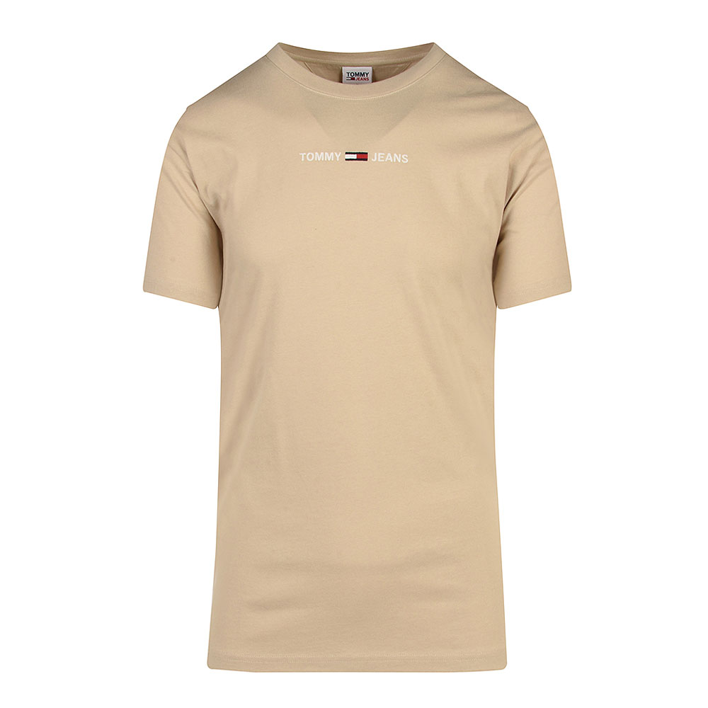 Small Text T-Shirt in Beige