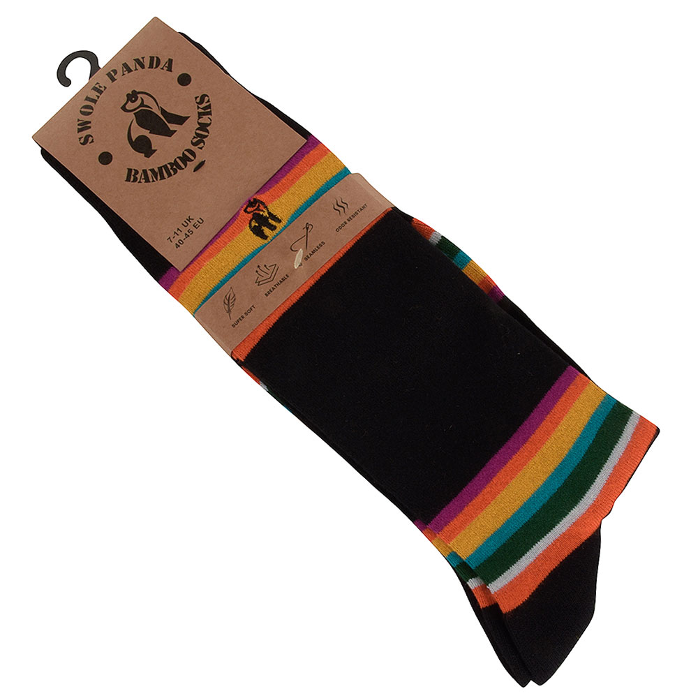 Bold Striped Socks in Black