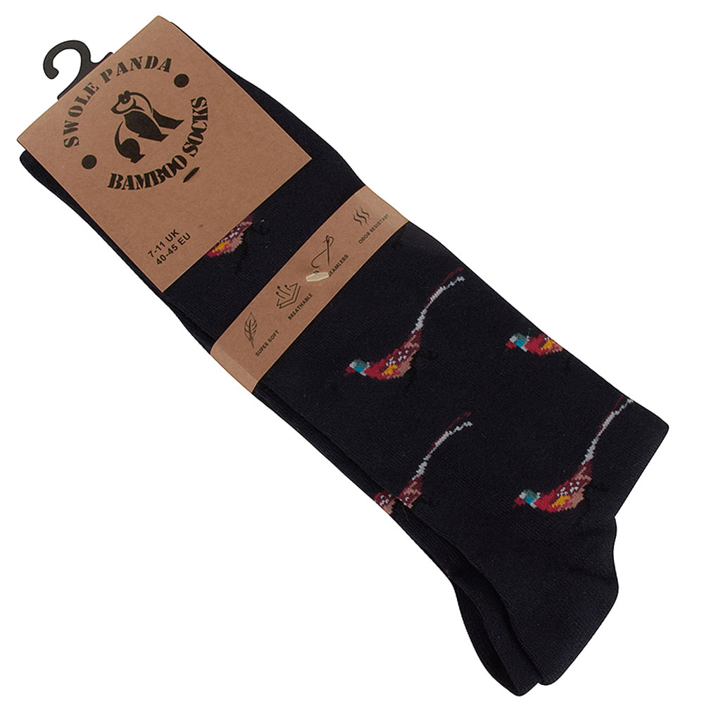 Pheasant Socks in Black