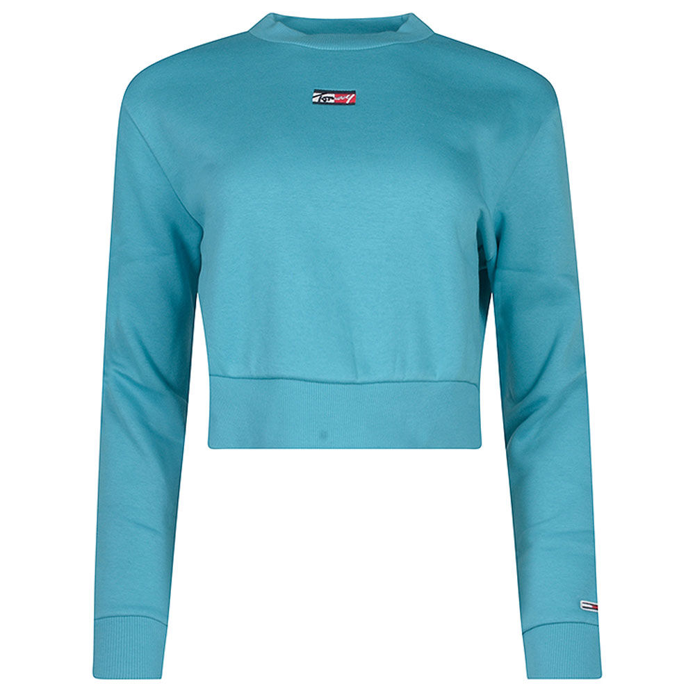 Tiny Crop Sweatshirt in Turquoise