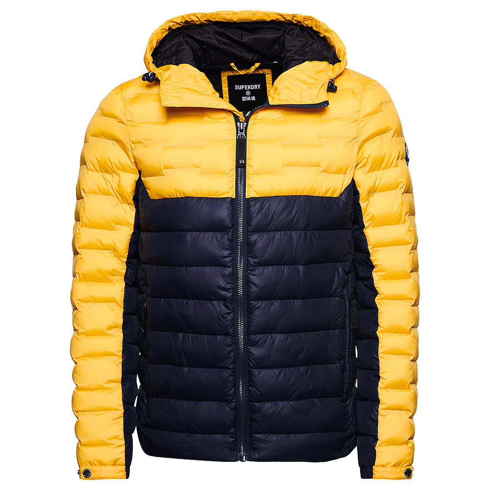 Radar Quilted Mix Padded Jacket in Yellow