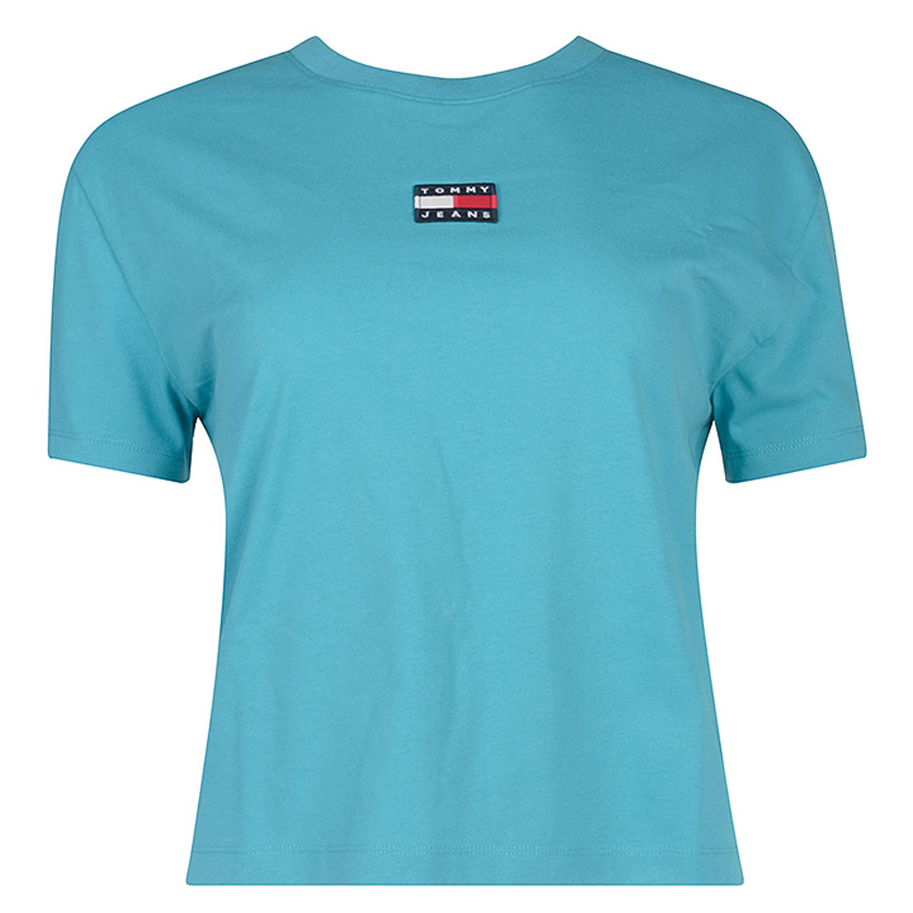Centre Badge T-Shirt in Turquoise