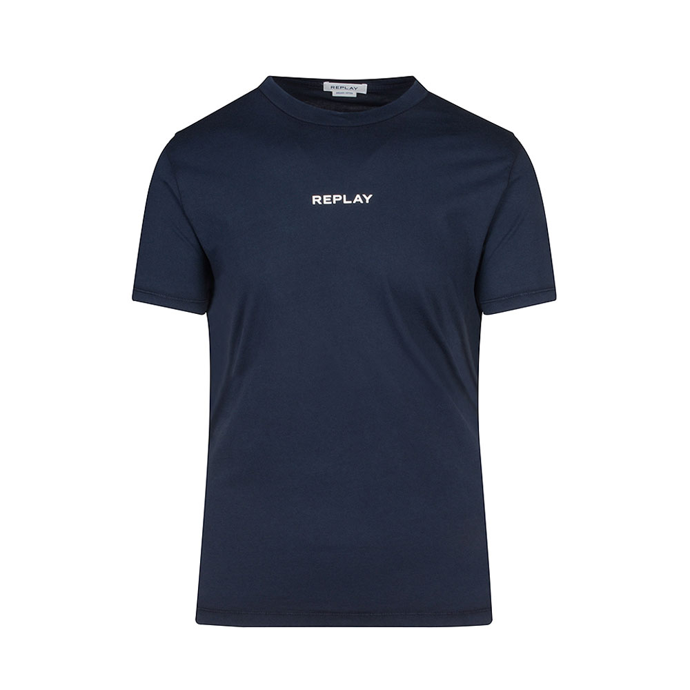 R Neck T-Shirt in Navy