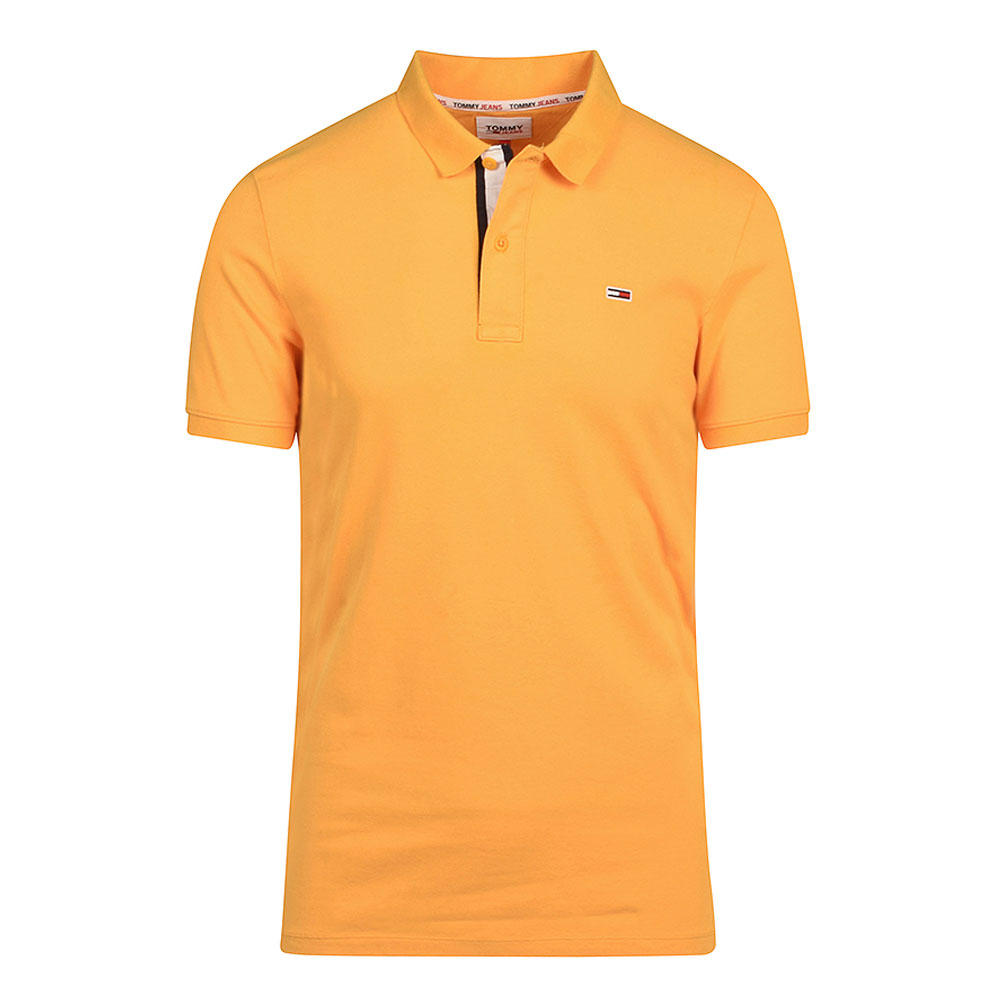 Solid Stretch Polo Shirt in Yellow