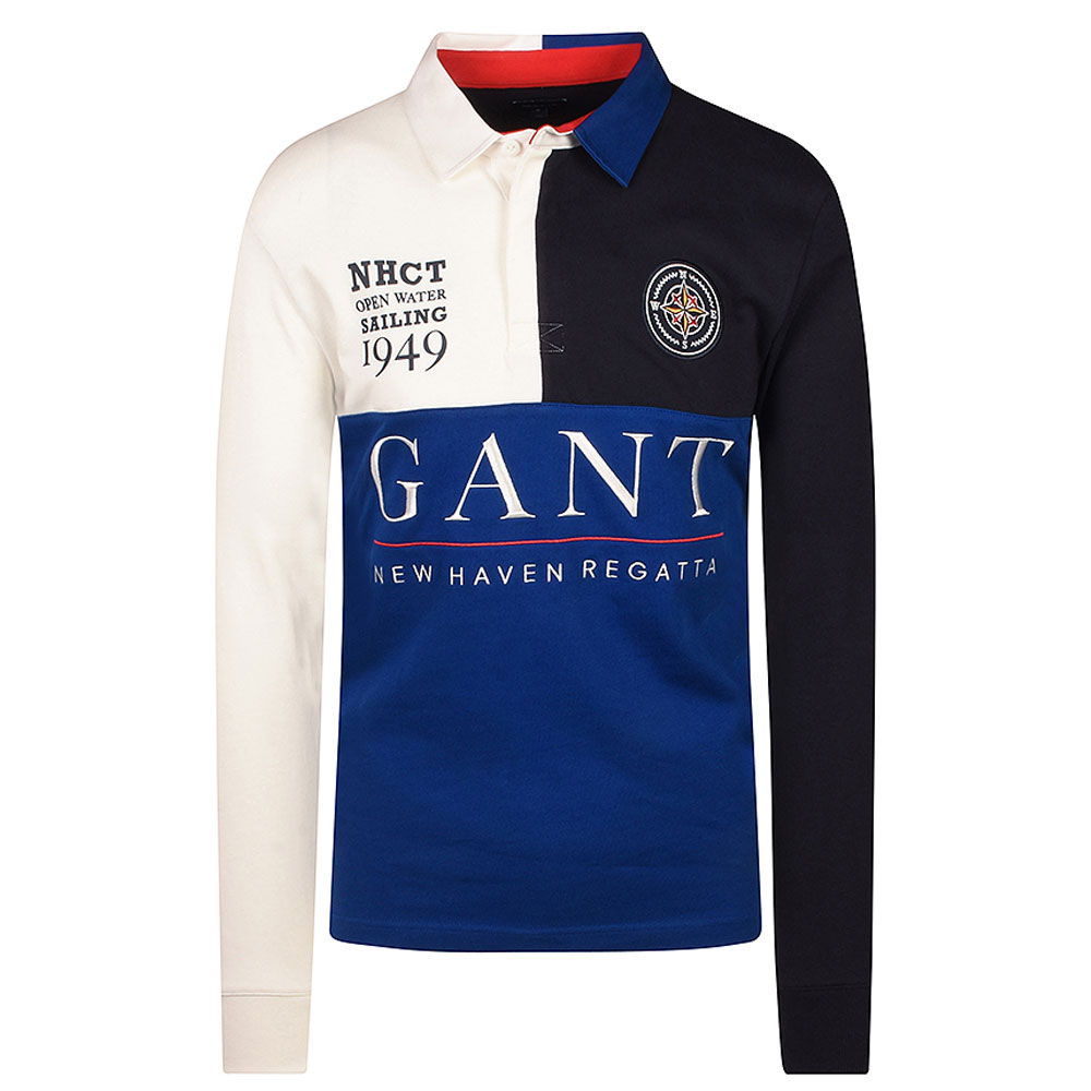 Sailing Heavy Rugger Rugby Shirt in Blue