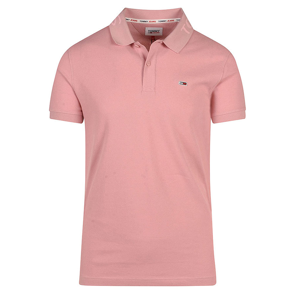 Jacquard Logo Polo Shirt in Pink