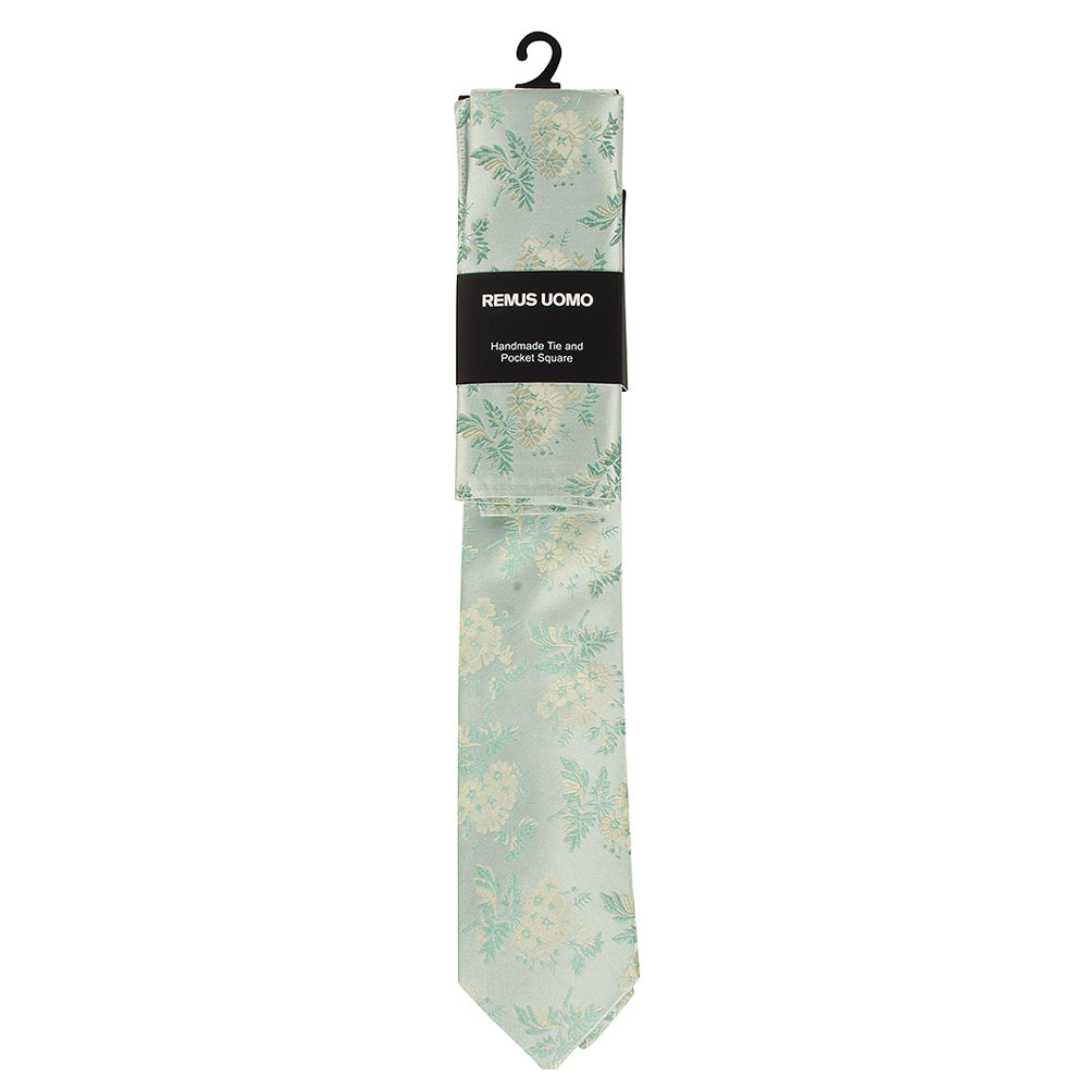 Tie and Pocket Square Set in Lt Green