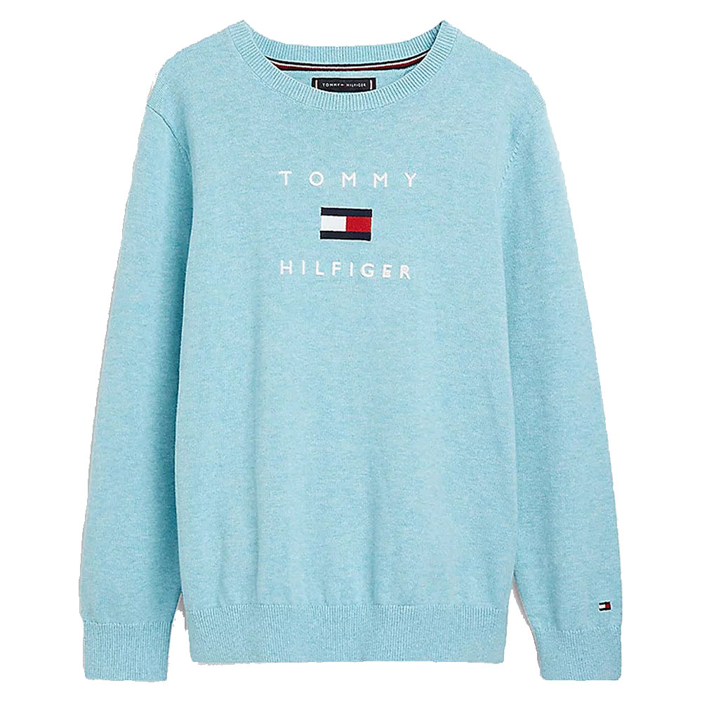 Logo Sweater in Turquoise