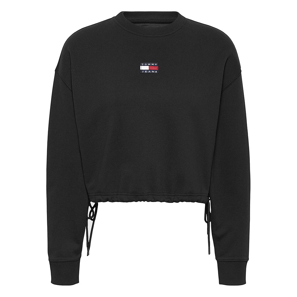 Boxy Crop Sweatshirt in Black