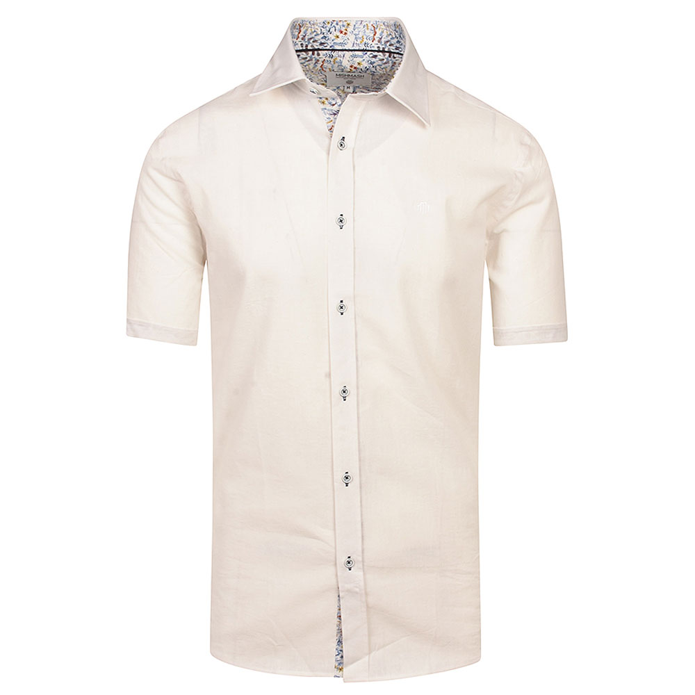 Roller Half Sleeve Shirt in White