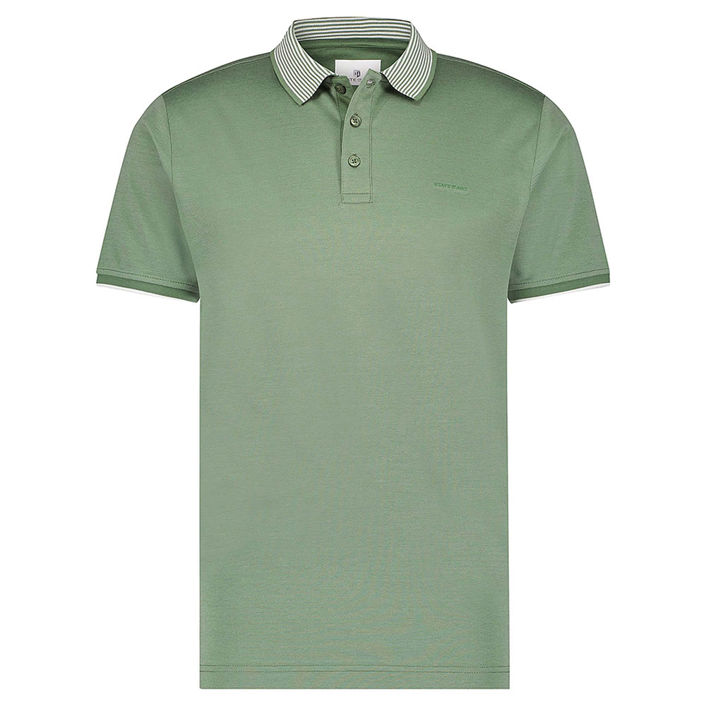 Oxford Pique Polo Shirt in Green