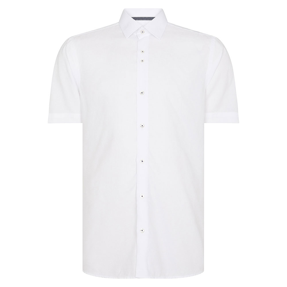 Tapered Parker Cotton Shirt in White