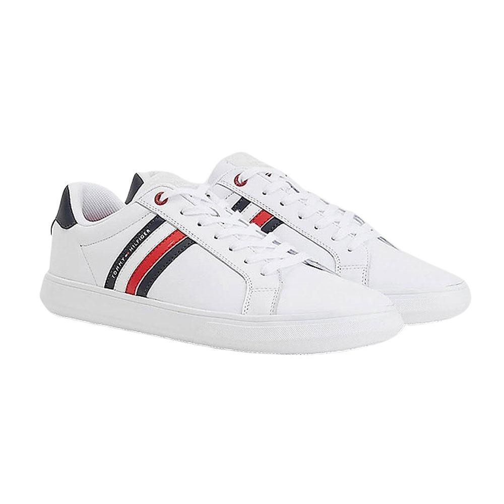 Leather Cupsole Trainer in White