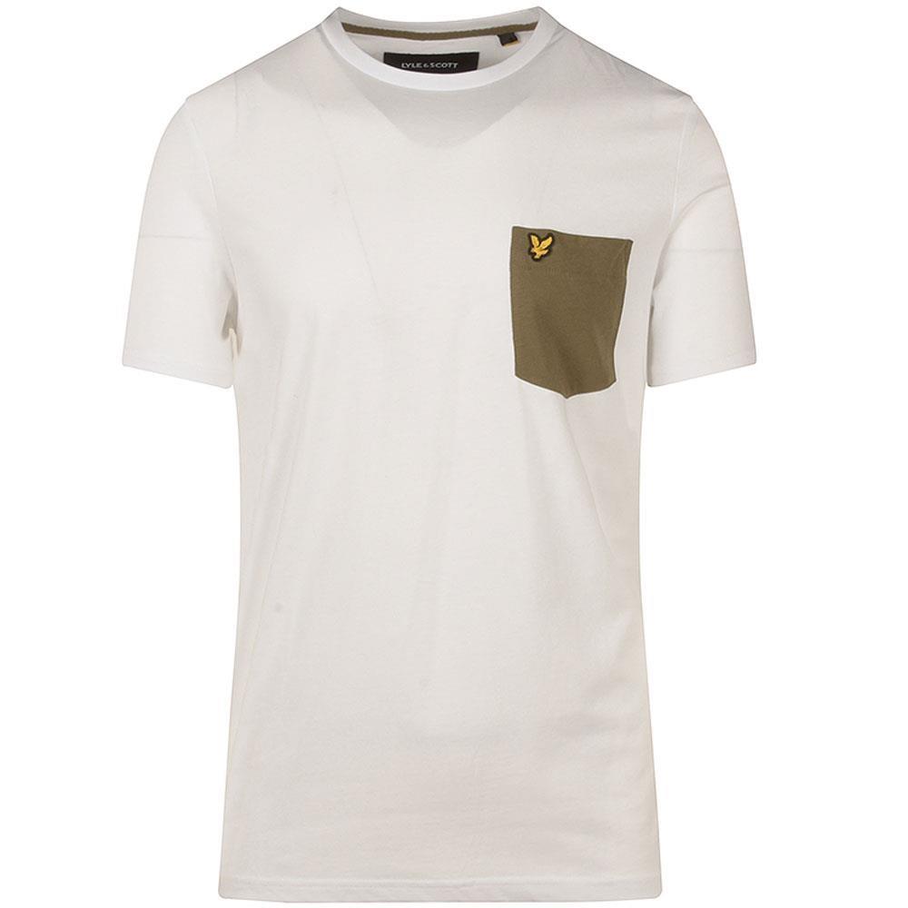 Contrast Pocket T-Shirt in White