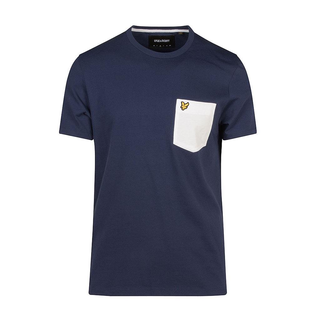 Contrast Pocket T-Shirt in Navy
