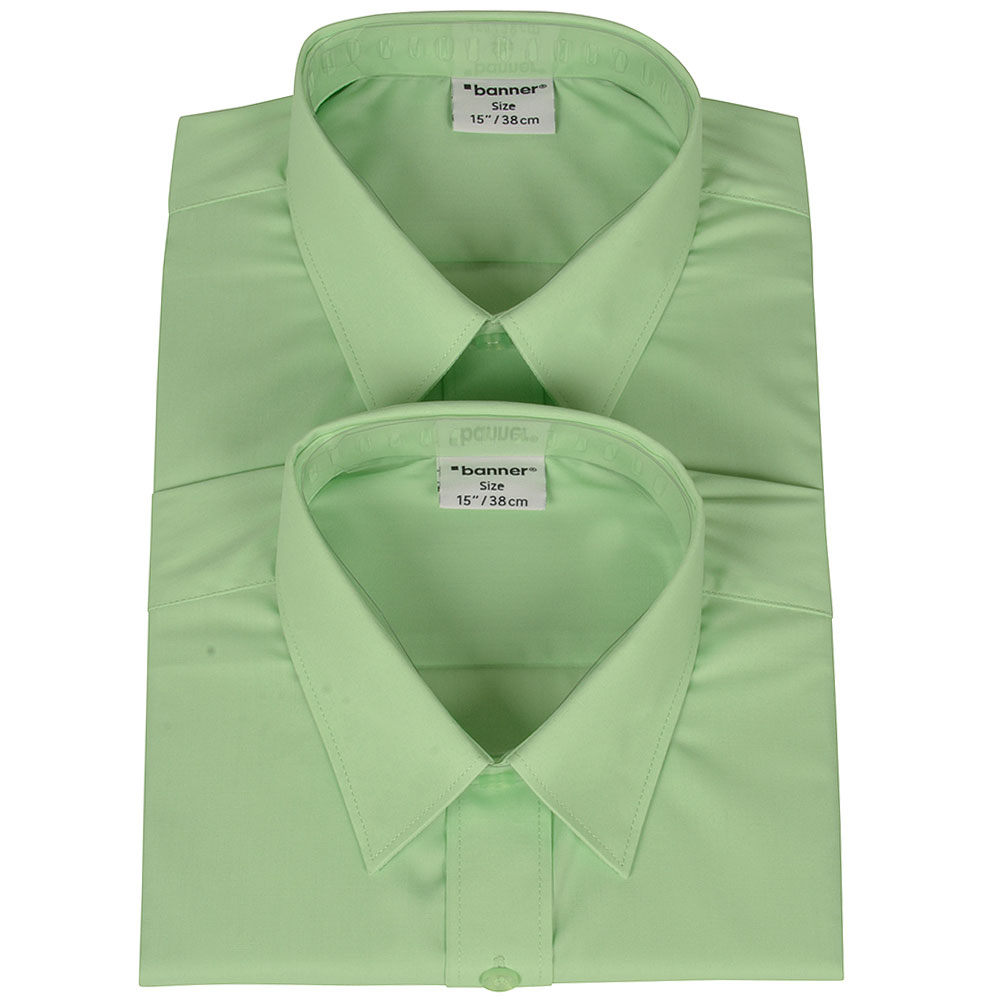 Boys School SS Shirt Double Pack in Green