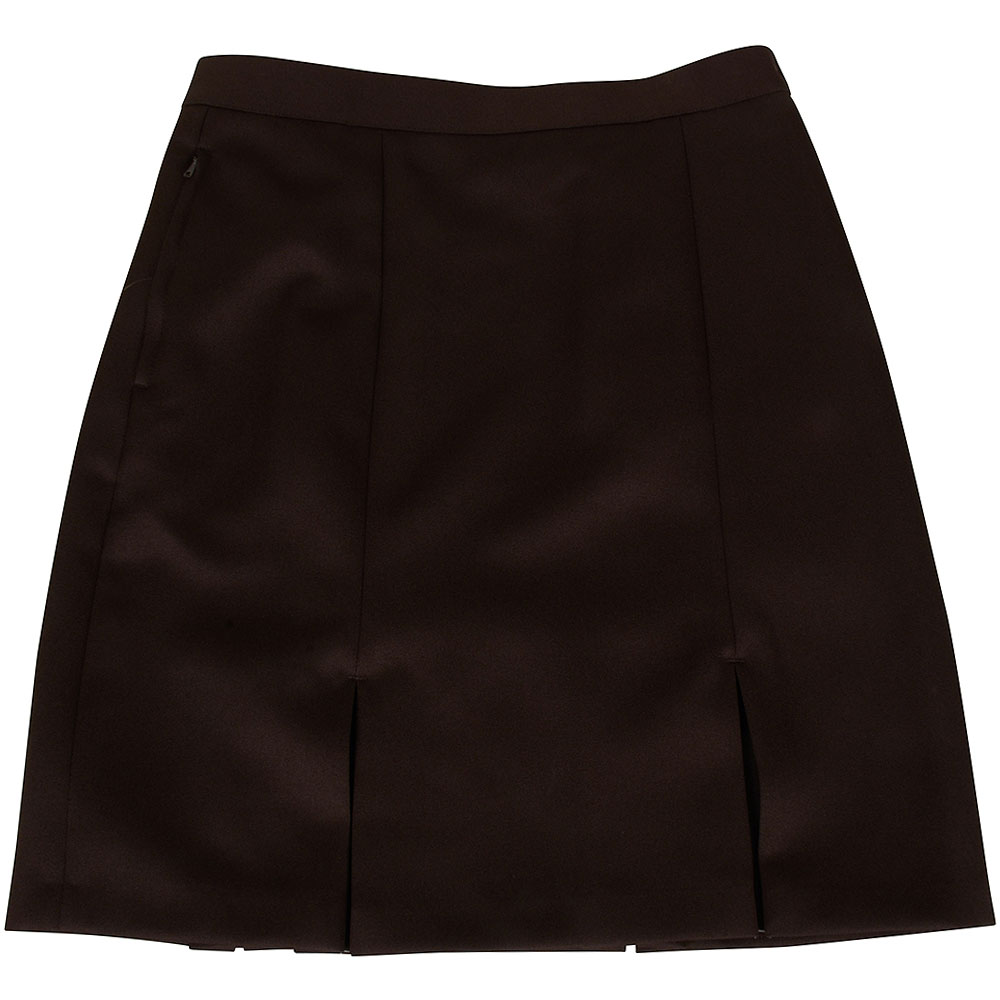School Pleated Skirt in Brown