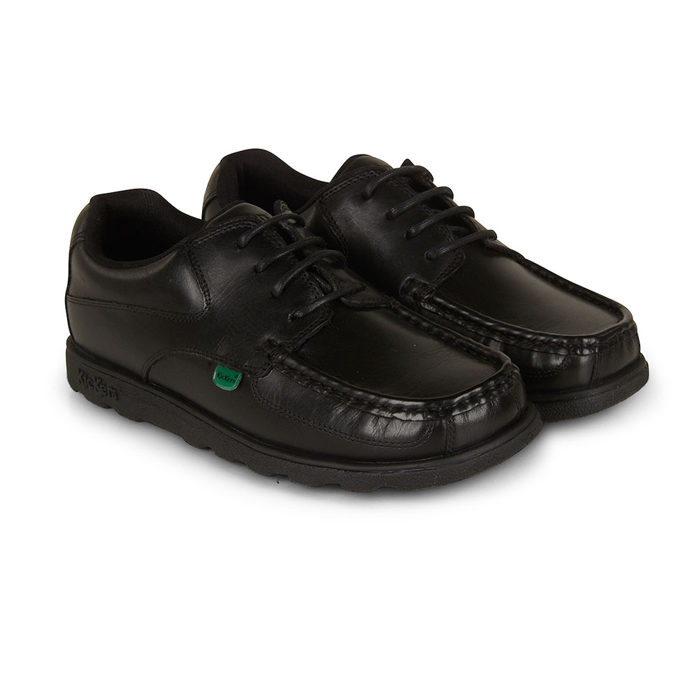 Fragma Lace School Shoe in Black