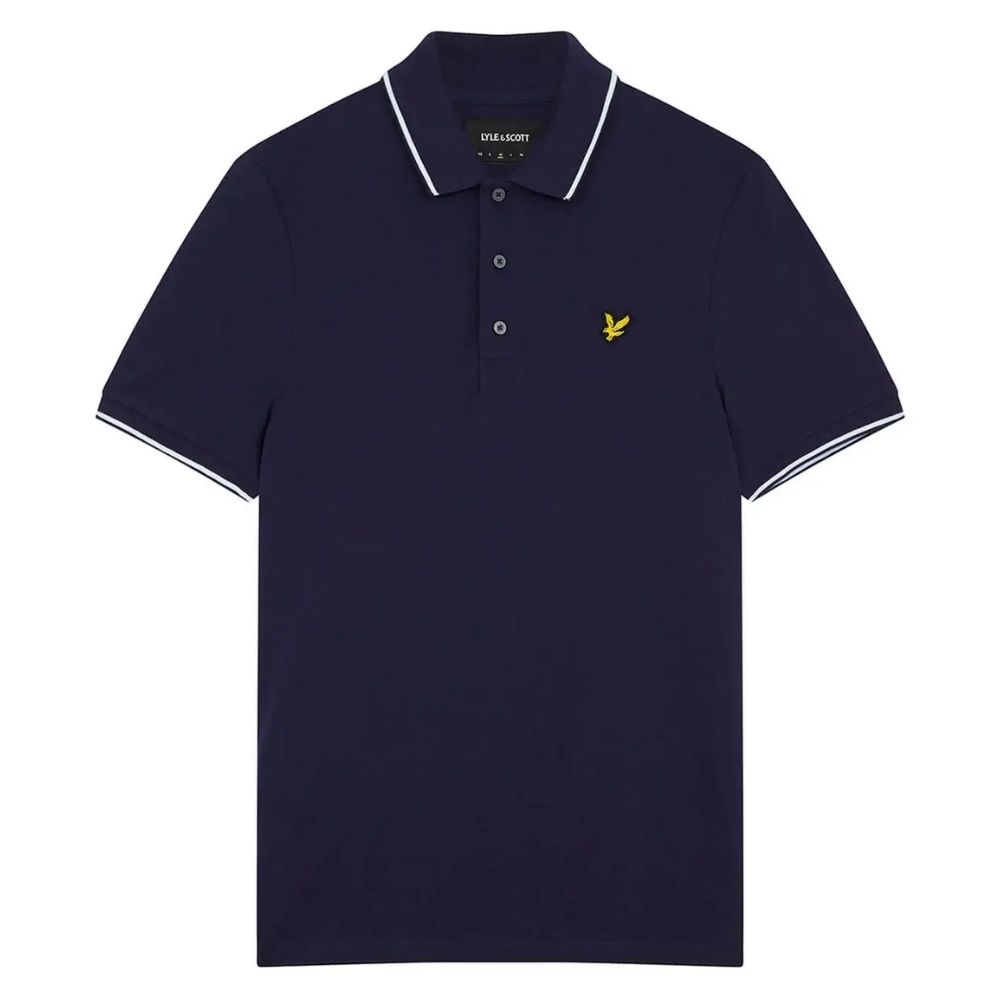 Tipped Polo Shirt in Navy